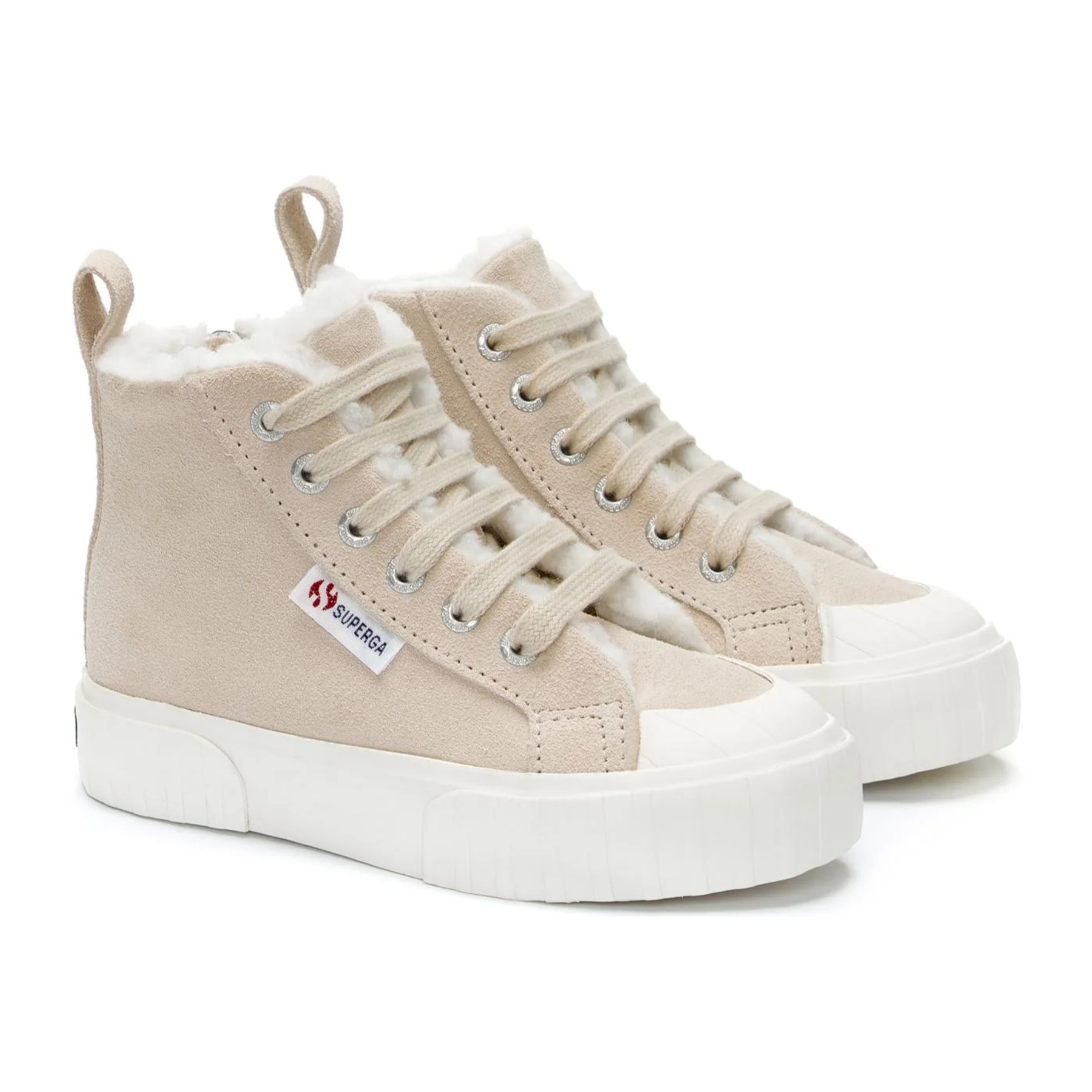 Sneakers Superga Bambino/a Rosa 2696 Kids Stripe Suede