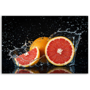 Tableau pamplemousse éclaboussures Toile imprimée