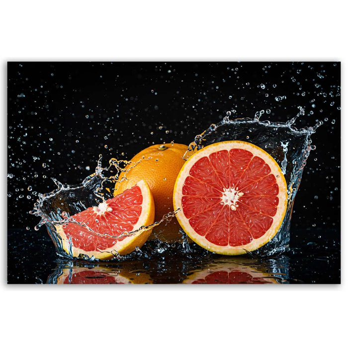Tableau pamplemousse éclaboussures Toile imprimée