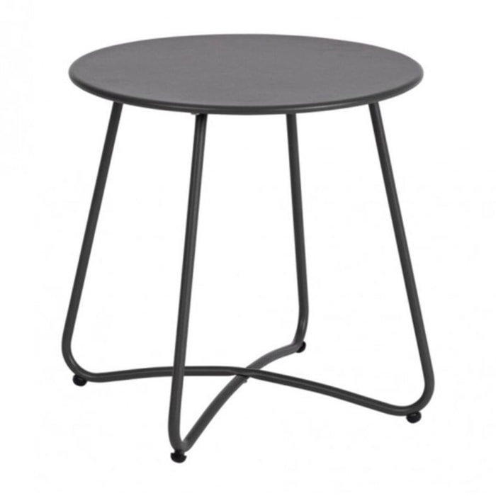 Tavolino rotondo AUSTIN in acciaio antracite