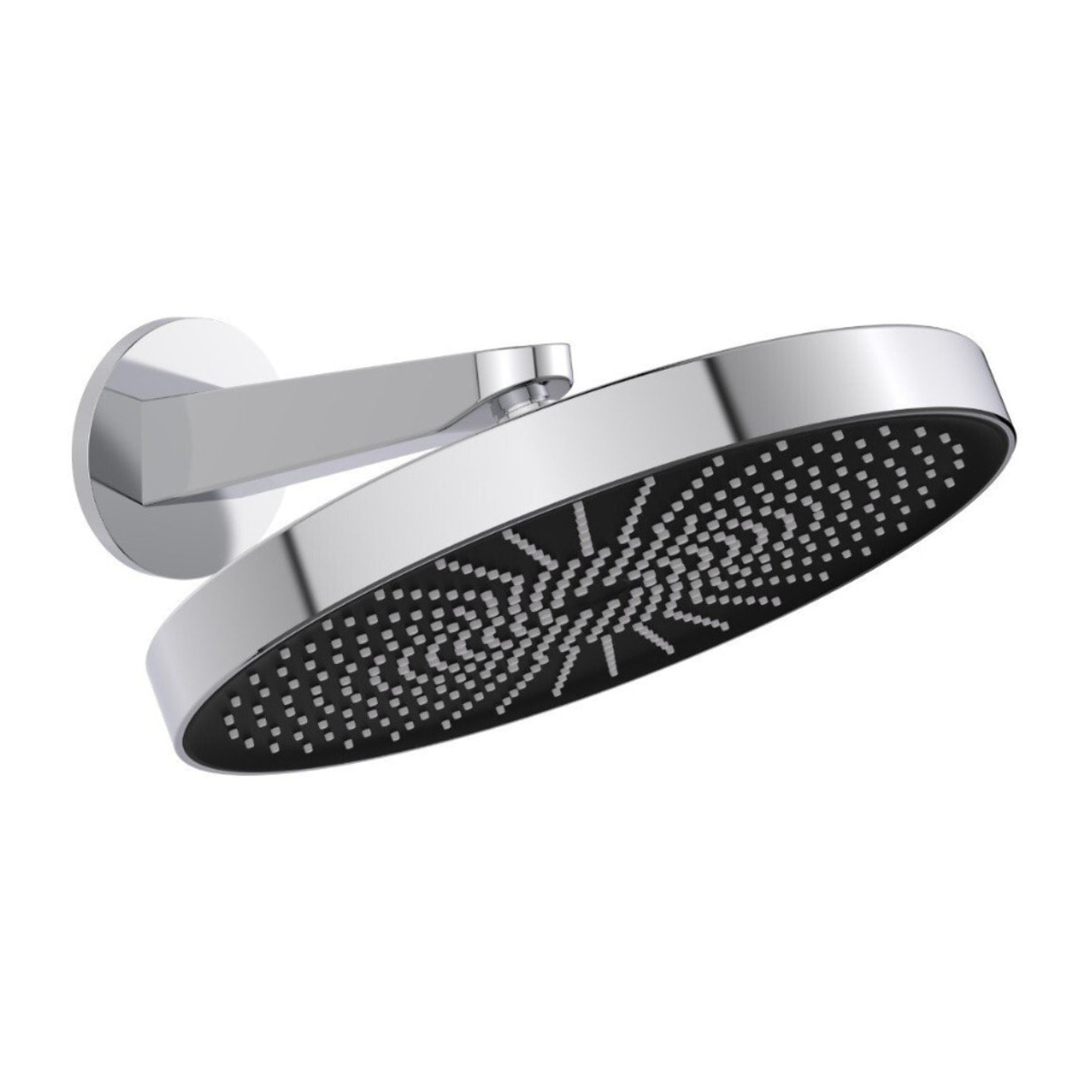 Douche de tête 1 jet avec bras de douche, diamètre 30 cm, chrome (SATBSHS81SET)