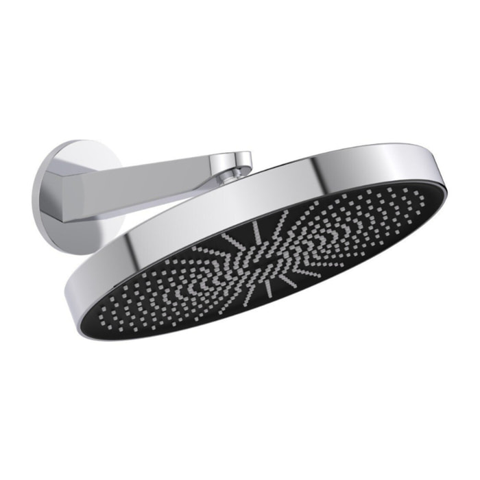 Douche de tête 1 jet avec bras de douche, diamètre 30 cm, chrome (SATBSHS81SET)