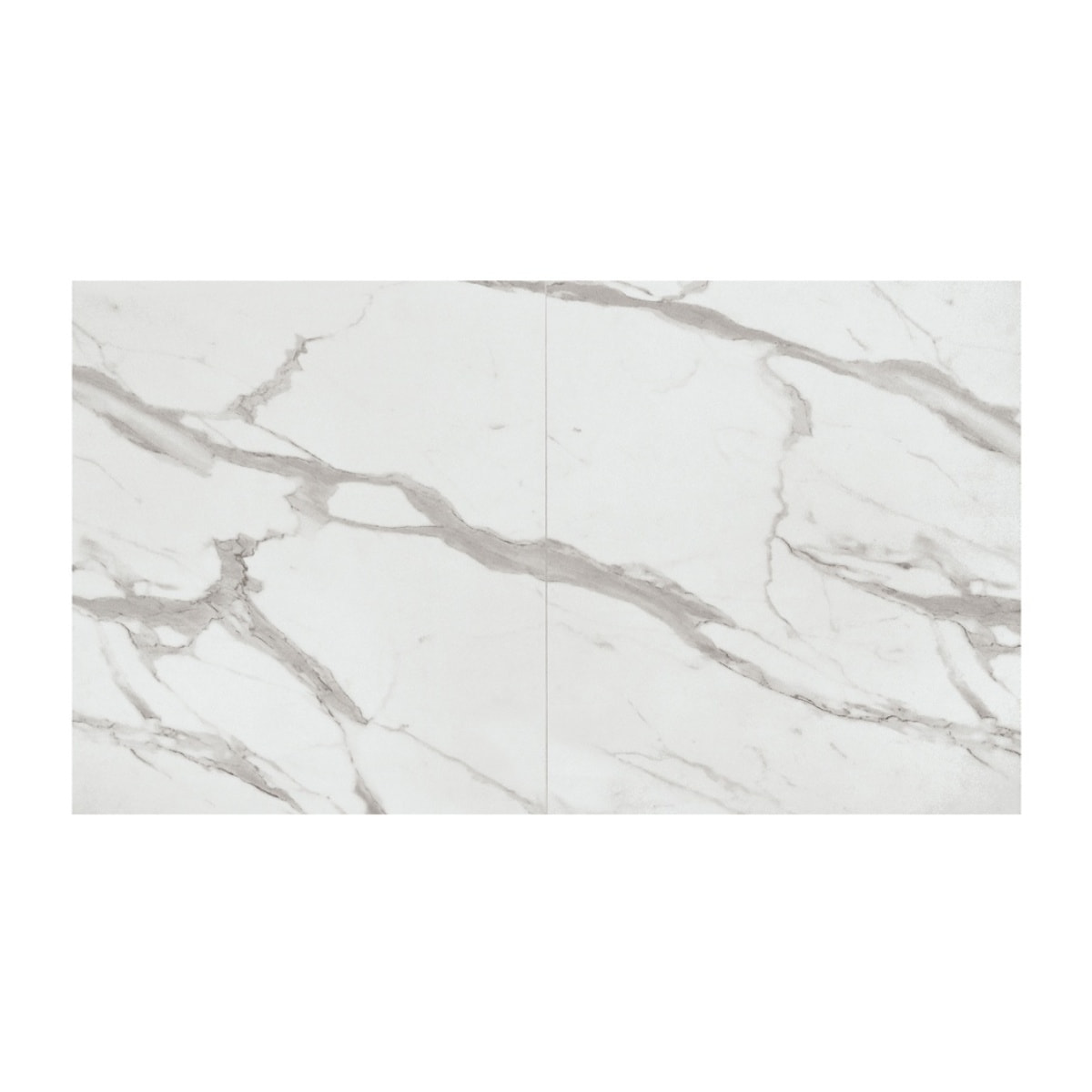 Tavolo CARRARA in legno, finitura bianco statuario e gambe in metallo bianco, allungabile 140x90 cm - 220x90 cm