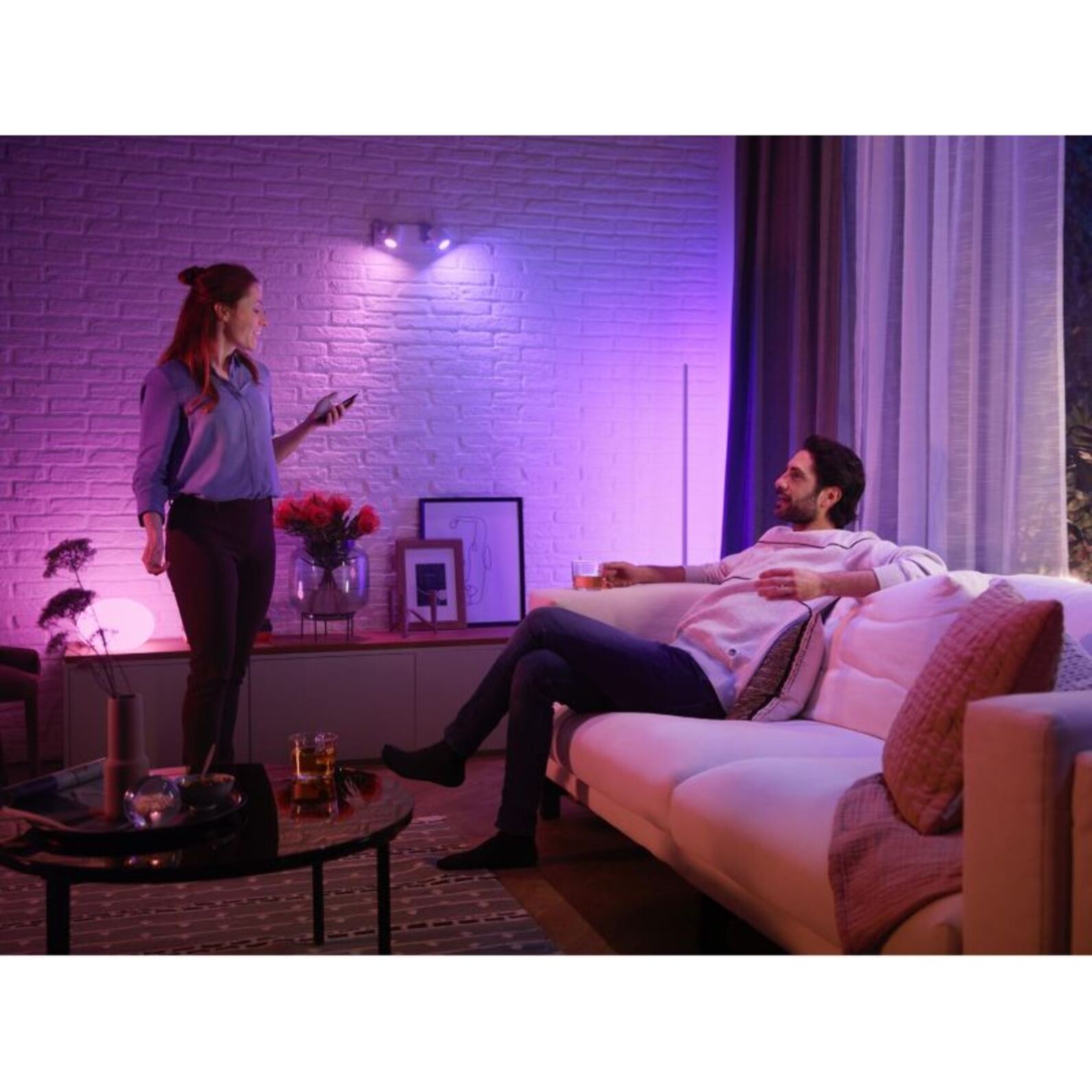 Ampoule LED connectée PHILIPS Hue Spot seul GU10 Hue White&Colors