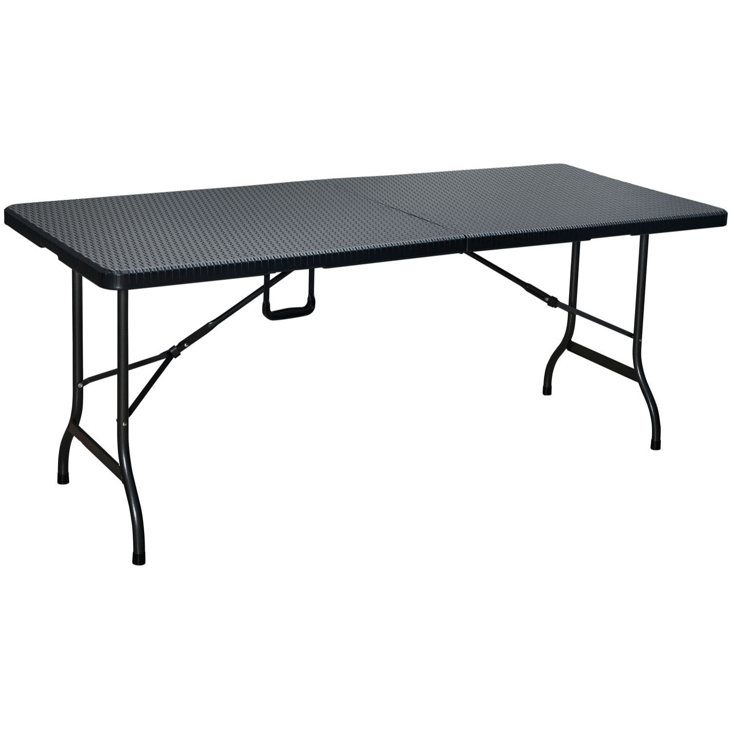 Levante - Tavolo Da Giardino Portatile 180X75 Cm - Nero