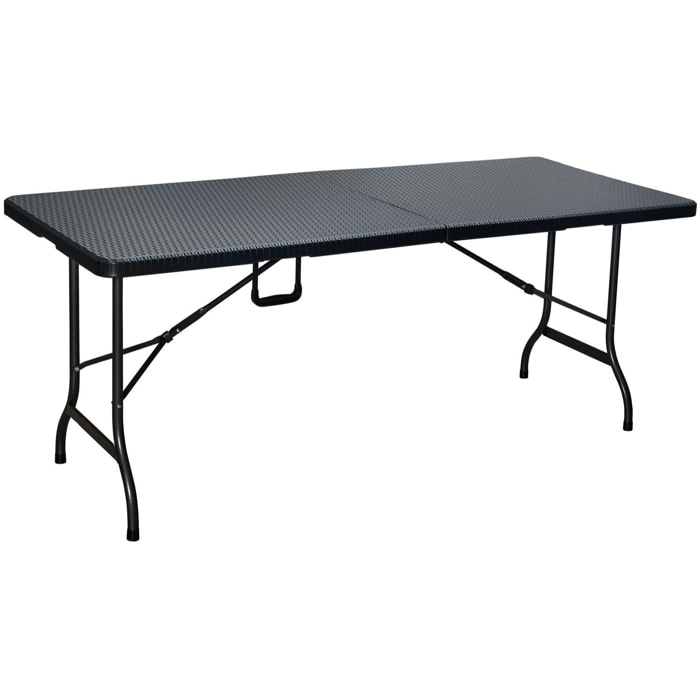 Levante - Tavolo Da Giardino Portatile 180X75 Cm - Nero