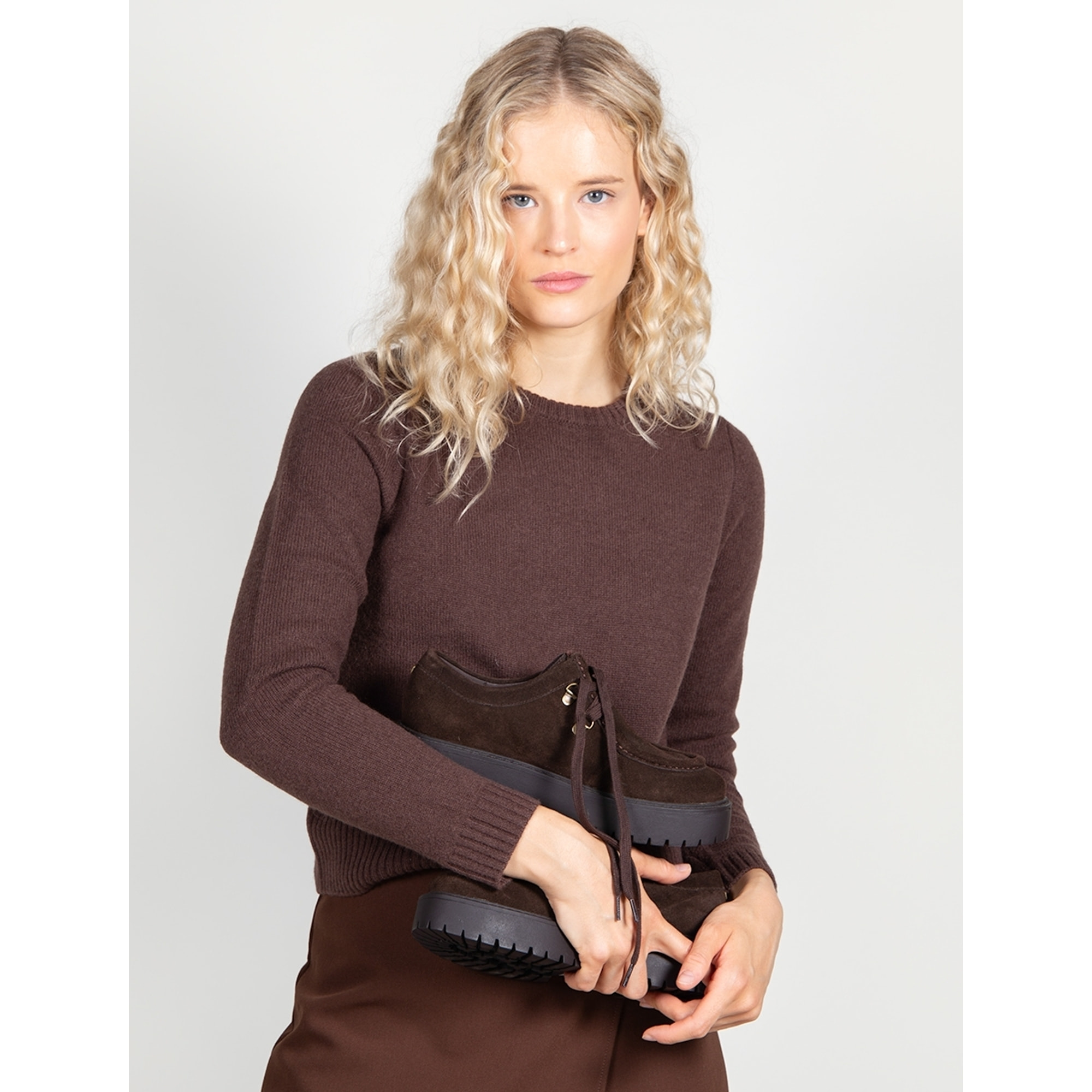 Zapatos de Piel - Marron - Tacón: Bajo