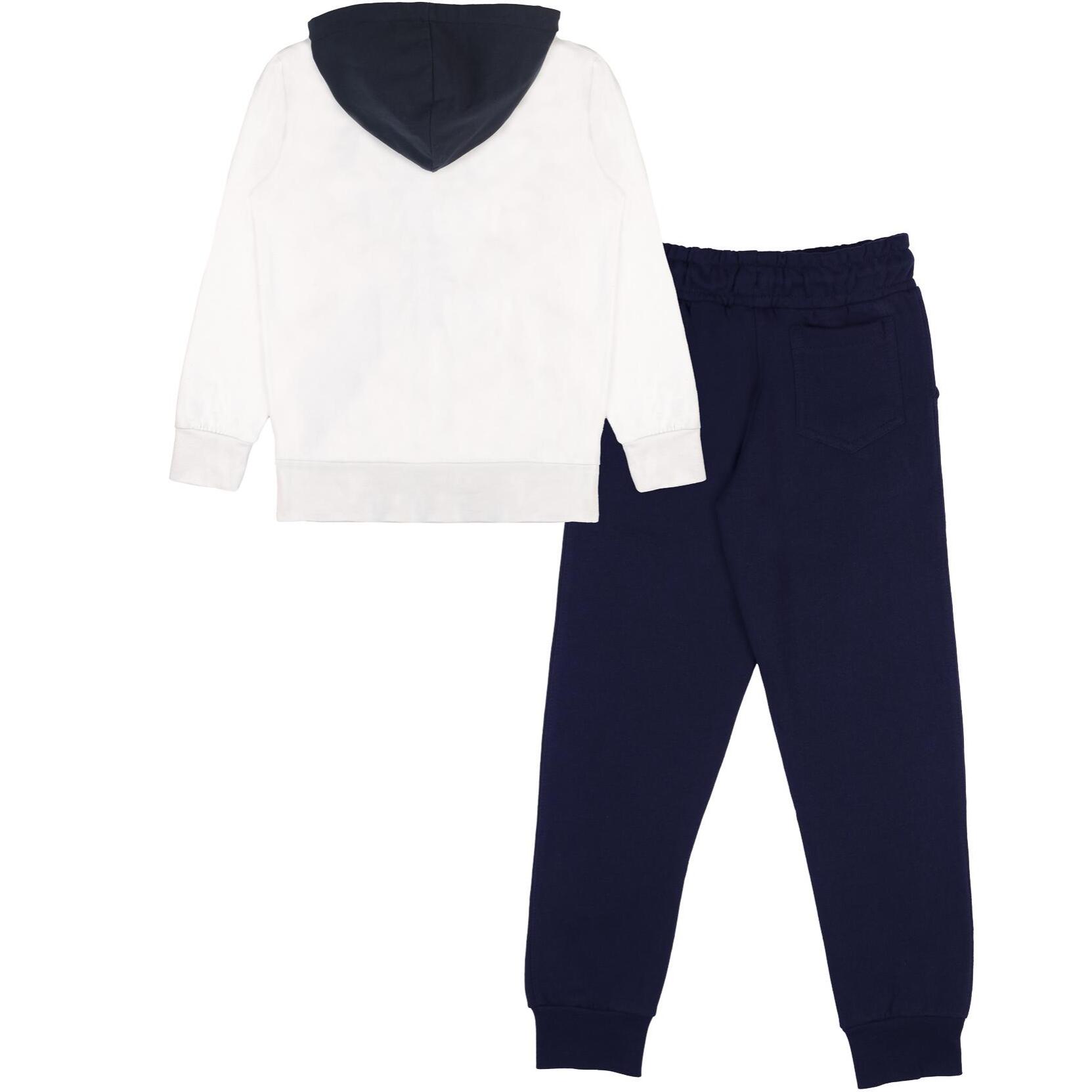 Tuta da bambino in cotone non garzato con cappuccio e zip Leone New Basic