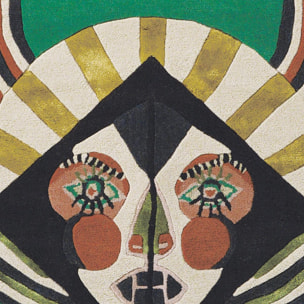 Tapis salon et chambre fait à la main en laine motif fresque LUNICIA