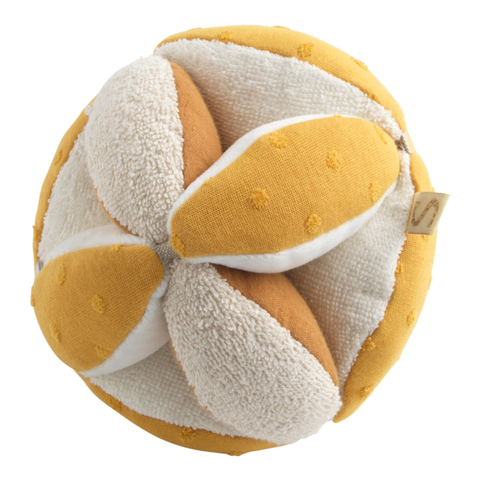 Balle sensorielle en coton bio et bouclette