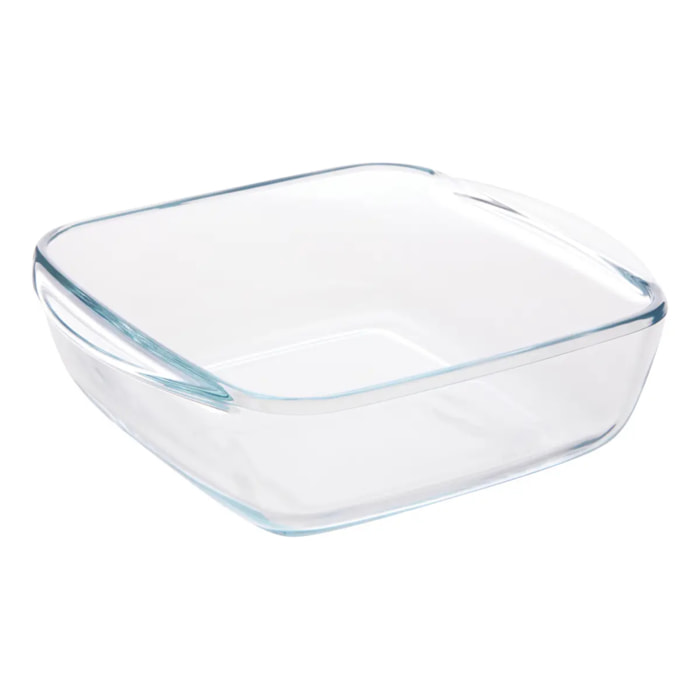 Plat à four verre Essentiels carré 17x20cm transparent