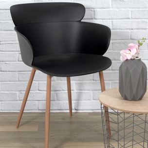 Fauteuil Lorens Noir - Lot De 2