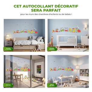 Stickers Muraux décoration adhésifs trains animaux cirque