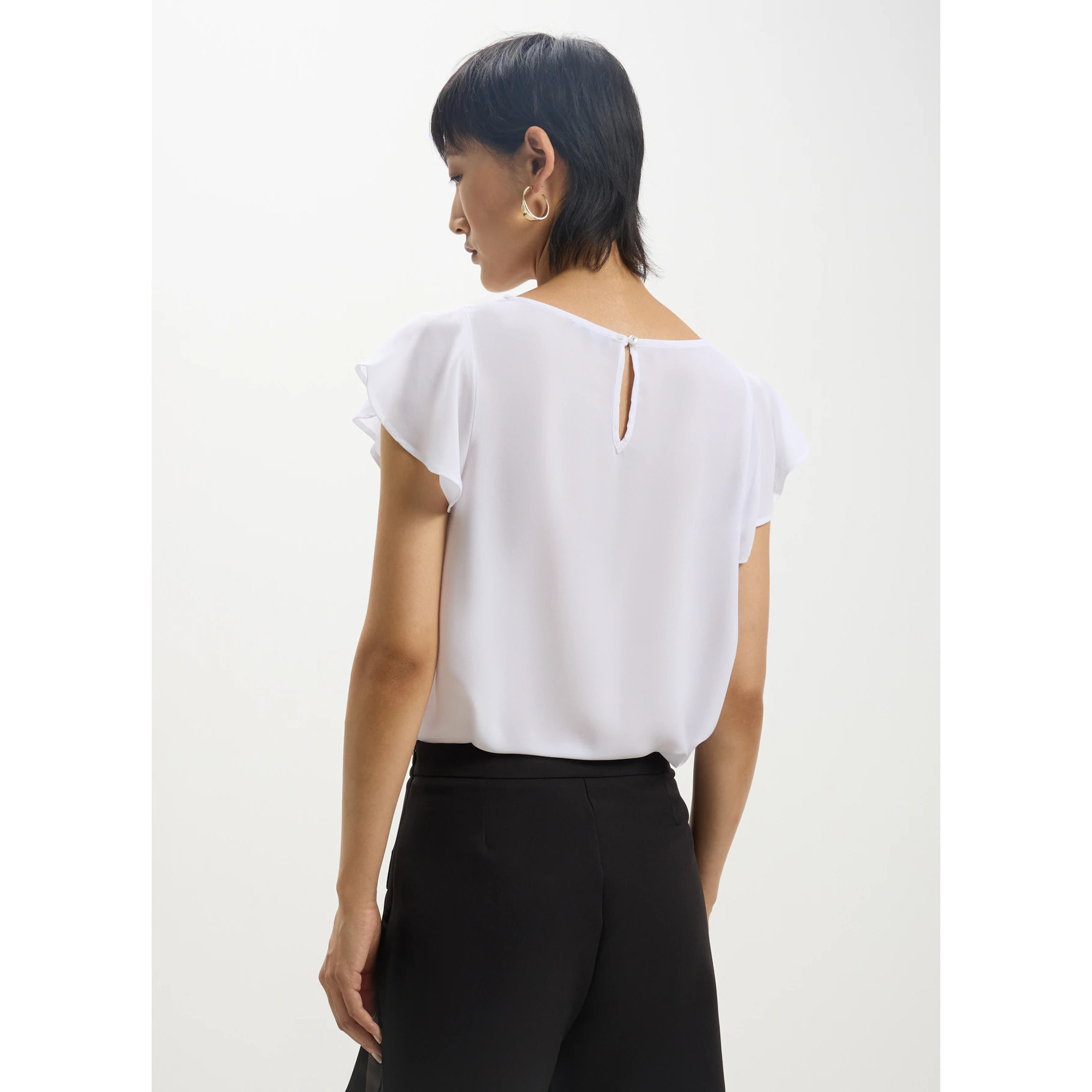 Blusa manica con volant