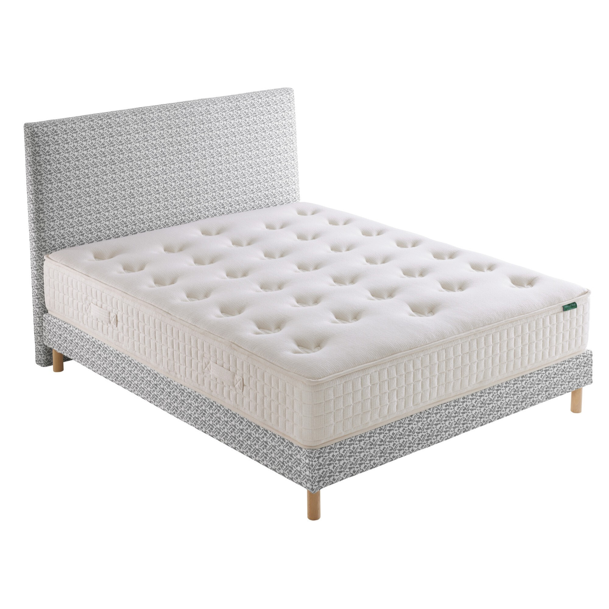 Ensemble matelas Le Latex Responsable + sommier + tête de lit