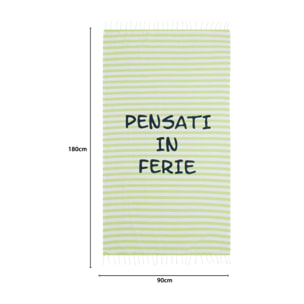 Telo Mare Fouta Con Frange Disegno Ferie