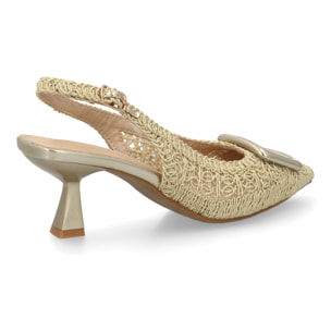 Zapato destalonado elegante tacón medio