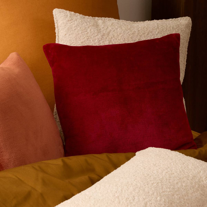 Coussin Ollis rouge 38x38cm
