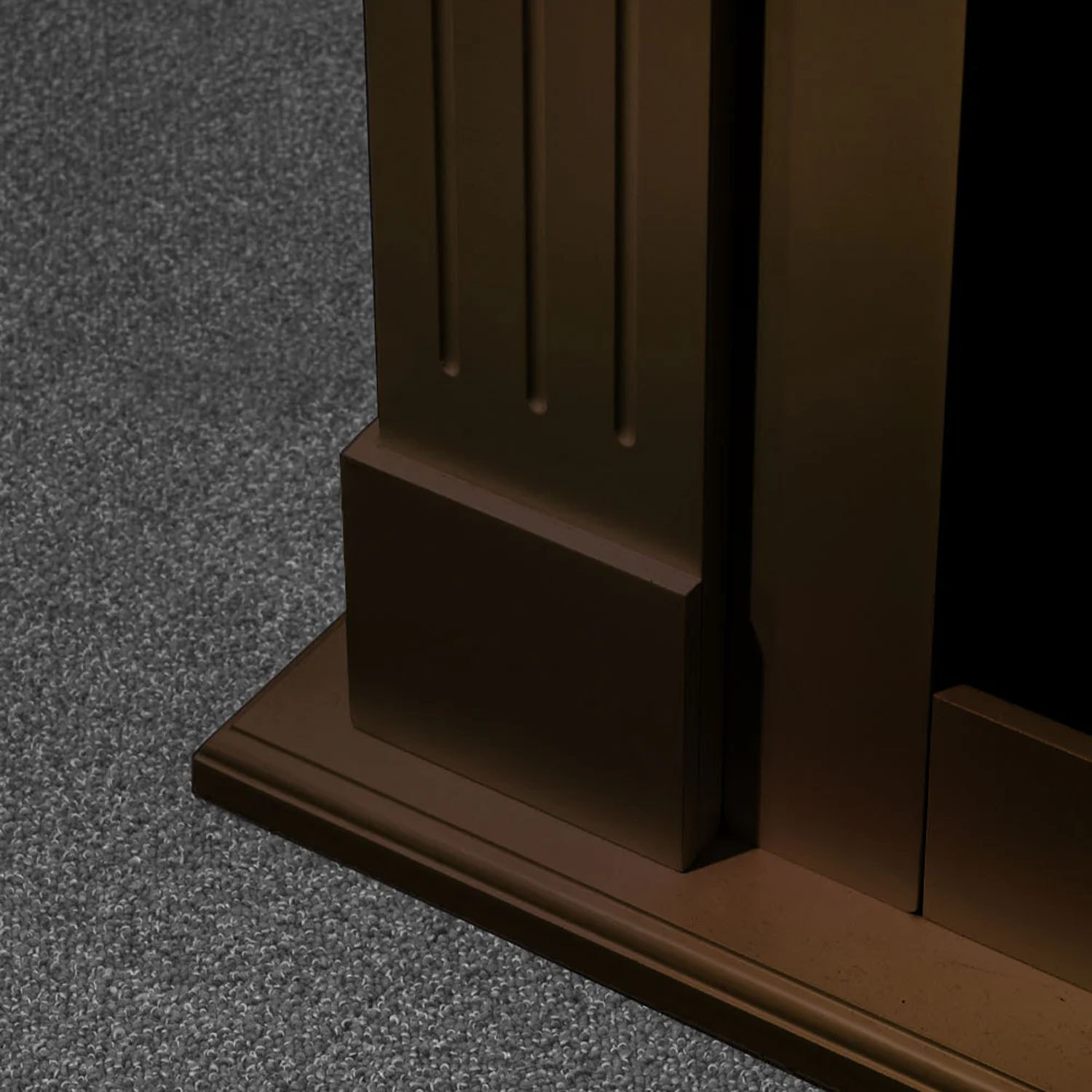 Cambridge - Camino a bioetanolo da terra in legno 110x37xH102 cm, colore marrone