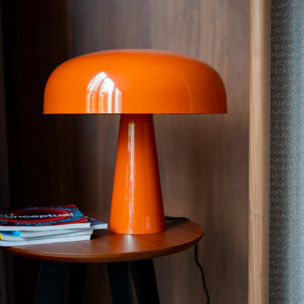 Lampe à poser en métal orange finition brillante - Livia