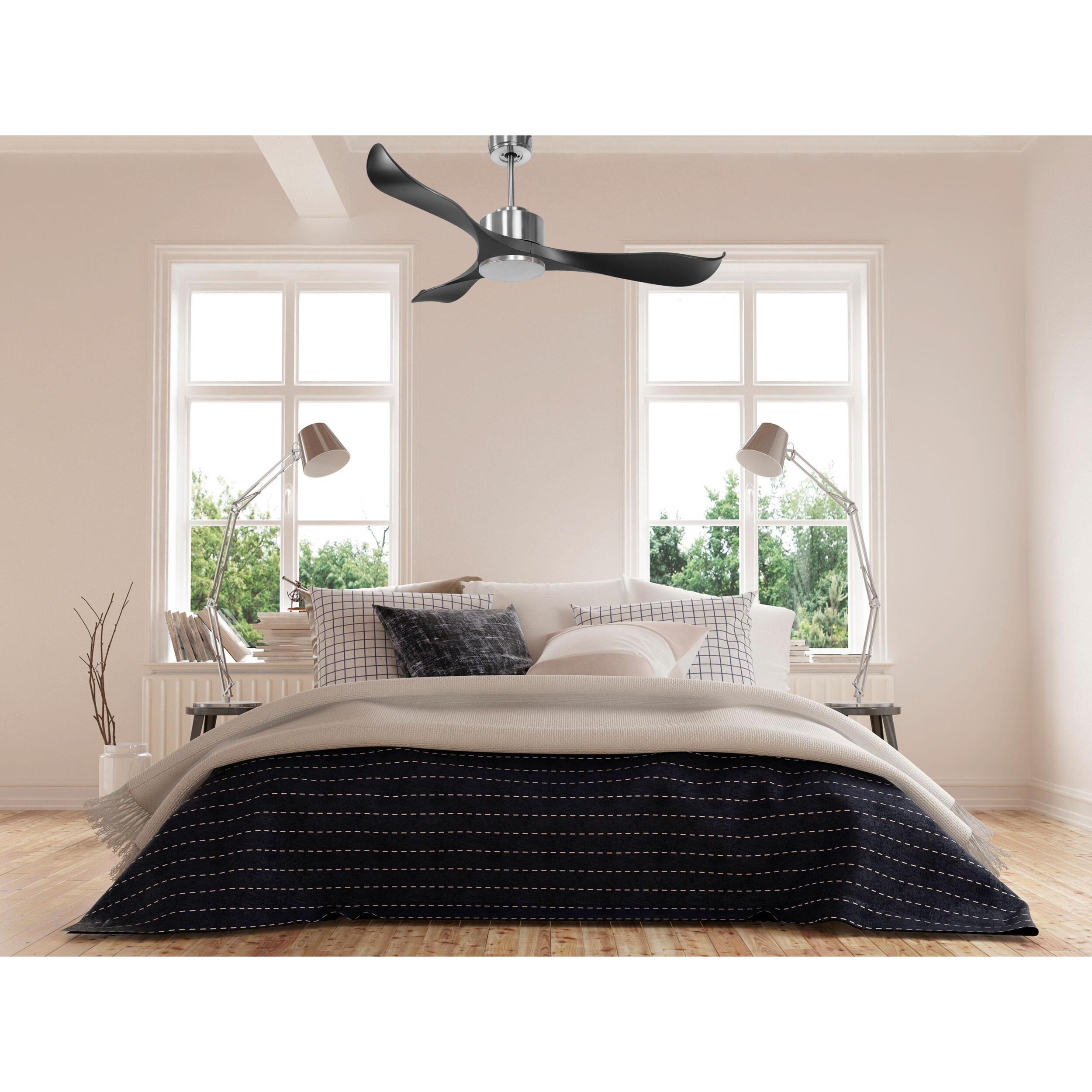 Ventilateur de plafond ø132 cm avec Wifi Réversible Hypersilence 40   W argent