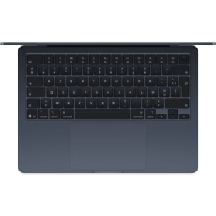 Ordinateur Apple MACBOOK Air 13,6" Puce M4 CPU 10 / GPU 10 coeurs Mémoire RAM 24Go Stockage 512Go SSD Retina Minuit