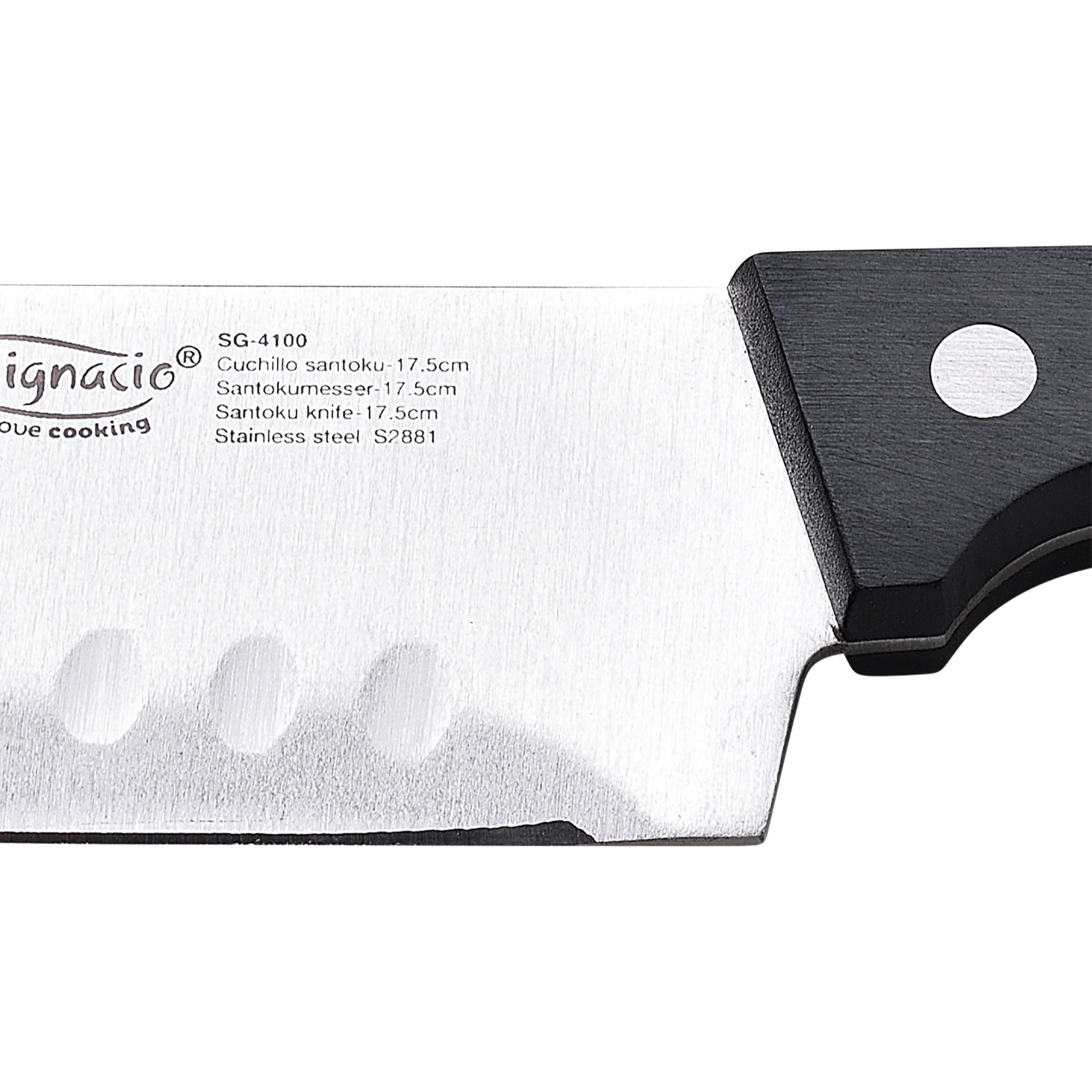 Cuchillo santoku 17.5cm acero inox expert