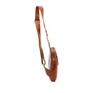 Borsa a tracolla uomo in vera pelle - Modello False - Made in Italy - 17.0 x 23.0 x 4.0 cm