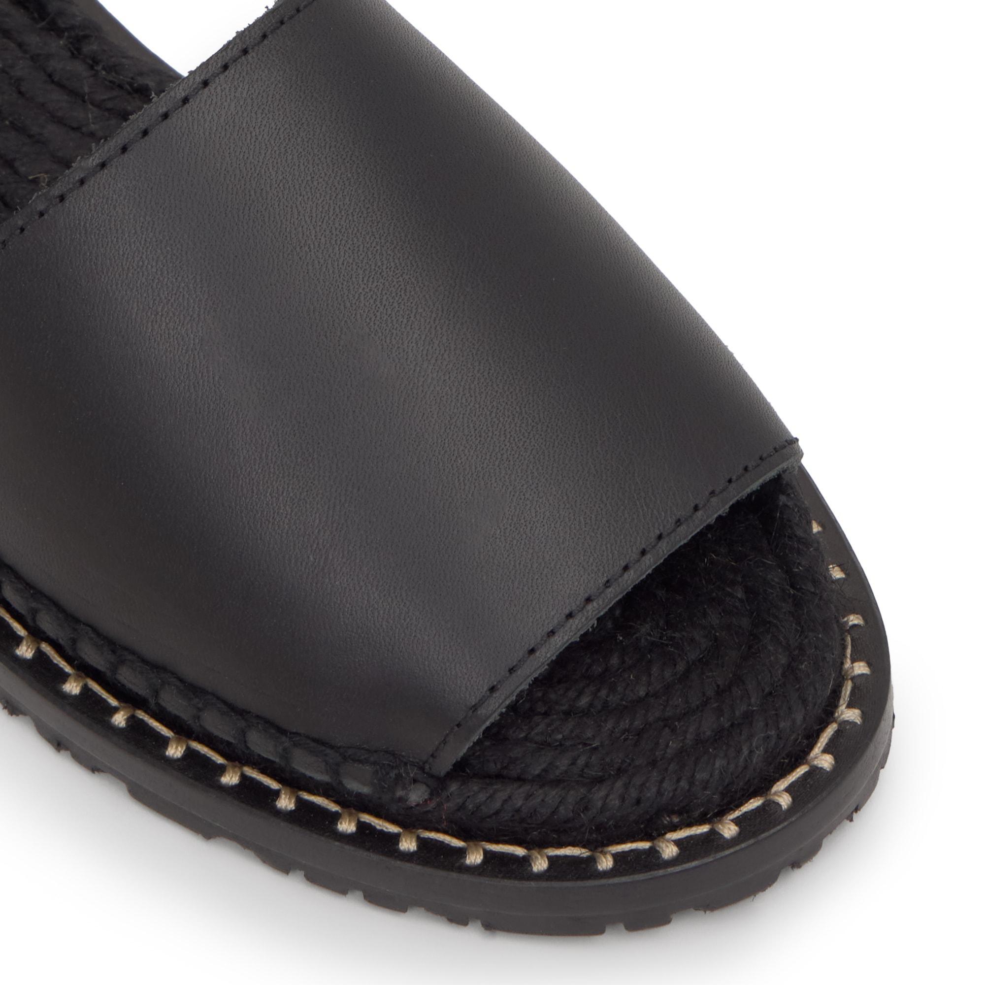 Sandalia plana Polly en napa con suela de yute y tpu