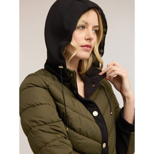 Motivi - Plumífero lightweight bimaterial - Verde militare