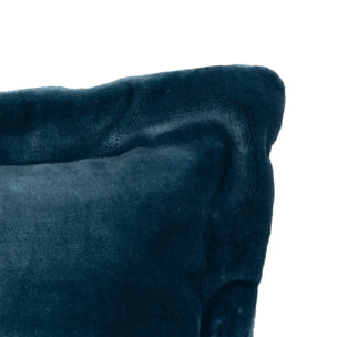 Coussin flanelle Cuddly bleu égéen 38x58cm