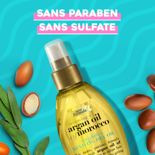 OGX Huile Sèche Huile d'Argan du Maroc, 118ml – Huile cheveux réparatrice contre les pointes fourchues et les frisottis – Soin c