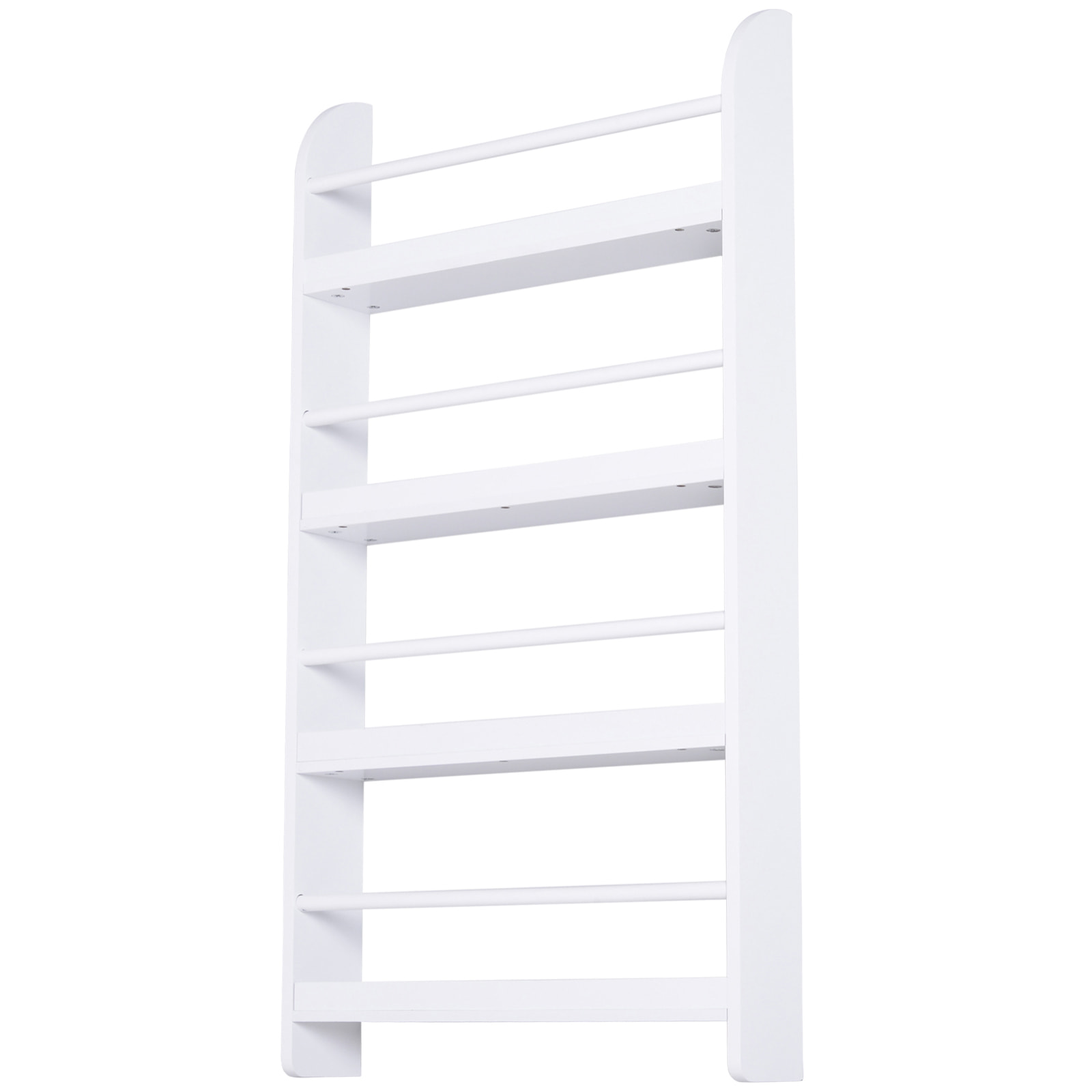 Librerías de Pared con 4 Estantes de Madera 59x12x113cm Blanco