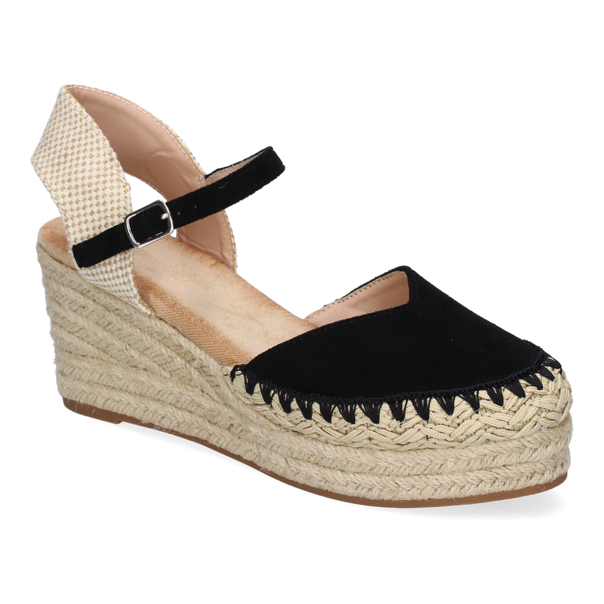 Sandalia de Cuña de Yute para Mujer, Comodas y Elegantes con Detalles Trenzados