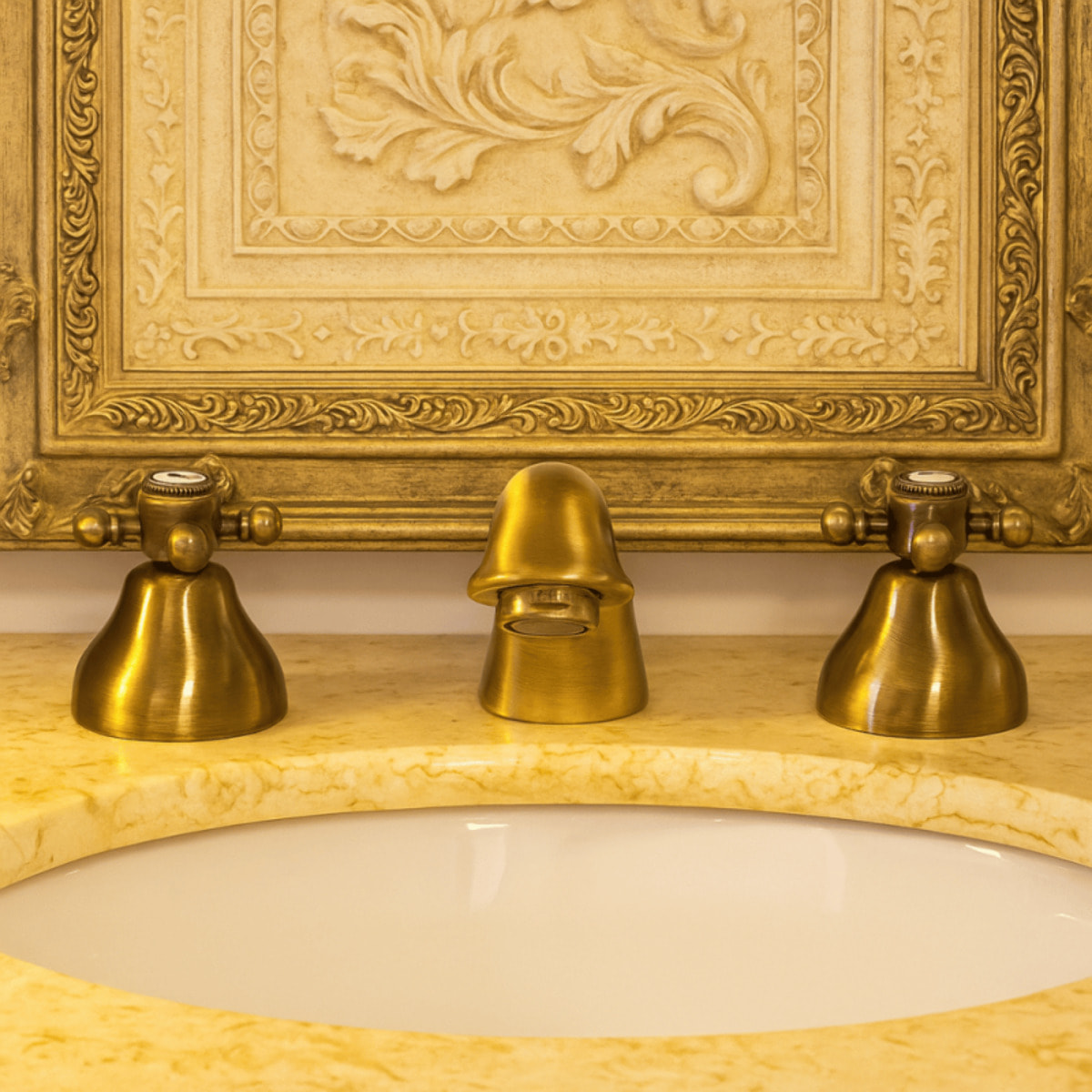 Mélangeur lavabo 3 trous PAINI Tiffany Vieux Bronze