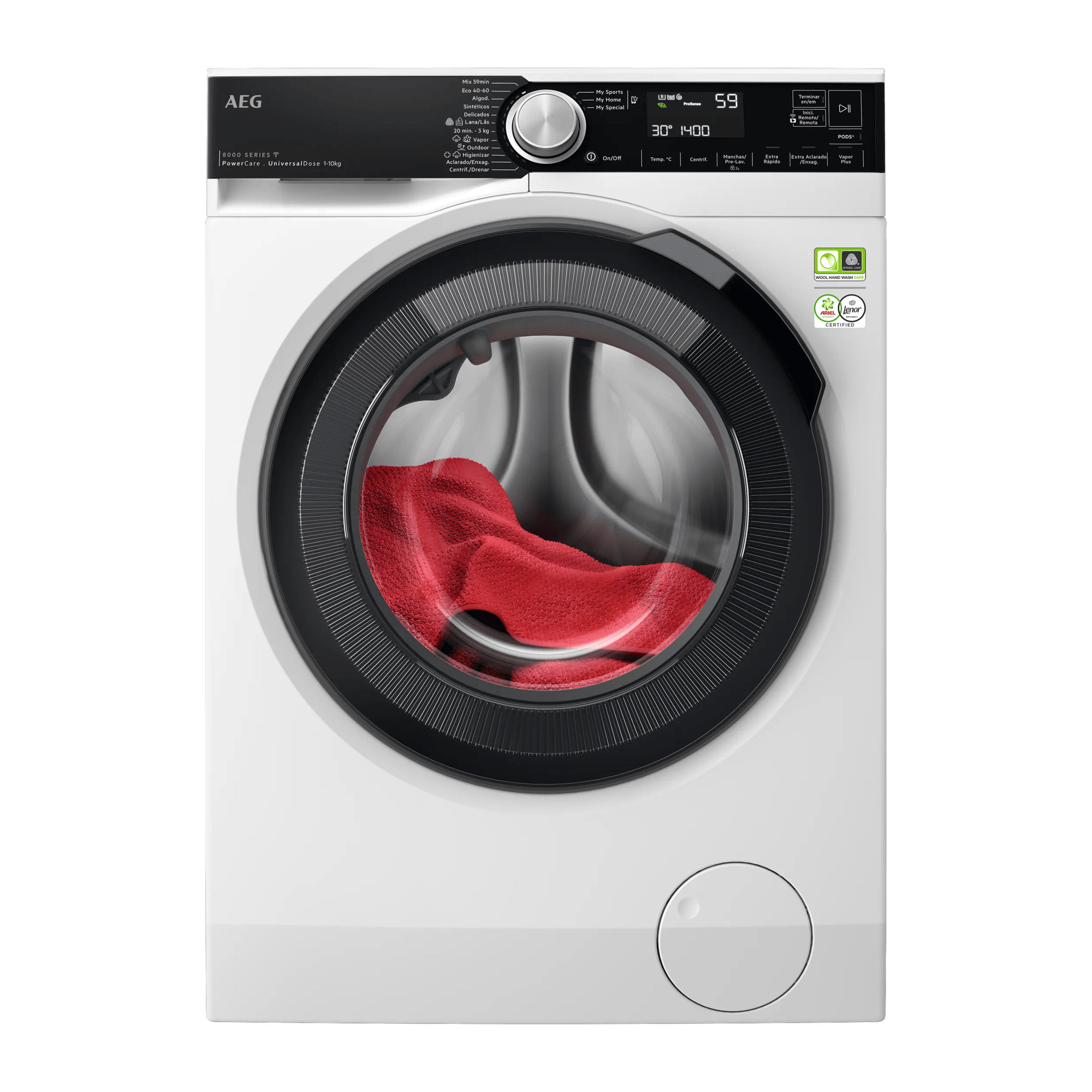 AEG Lavadora de libre instalación Serie 8000 PowerCare UniversalDose de 10.0 kg LFSR8514L6O