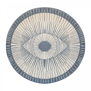 Tapis rond d'extérieur, kilim reversible EX1 B