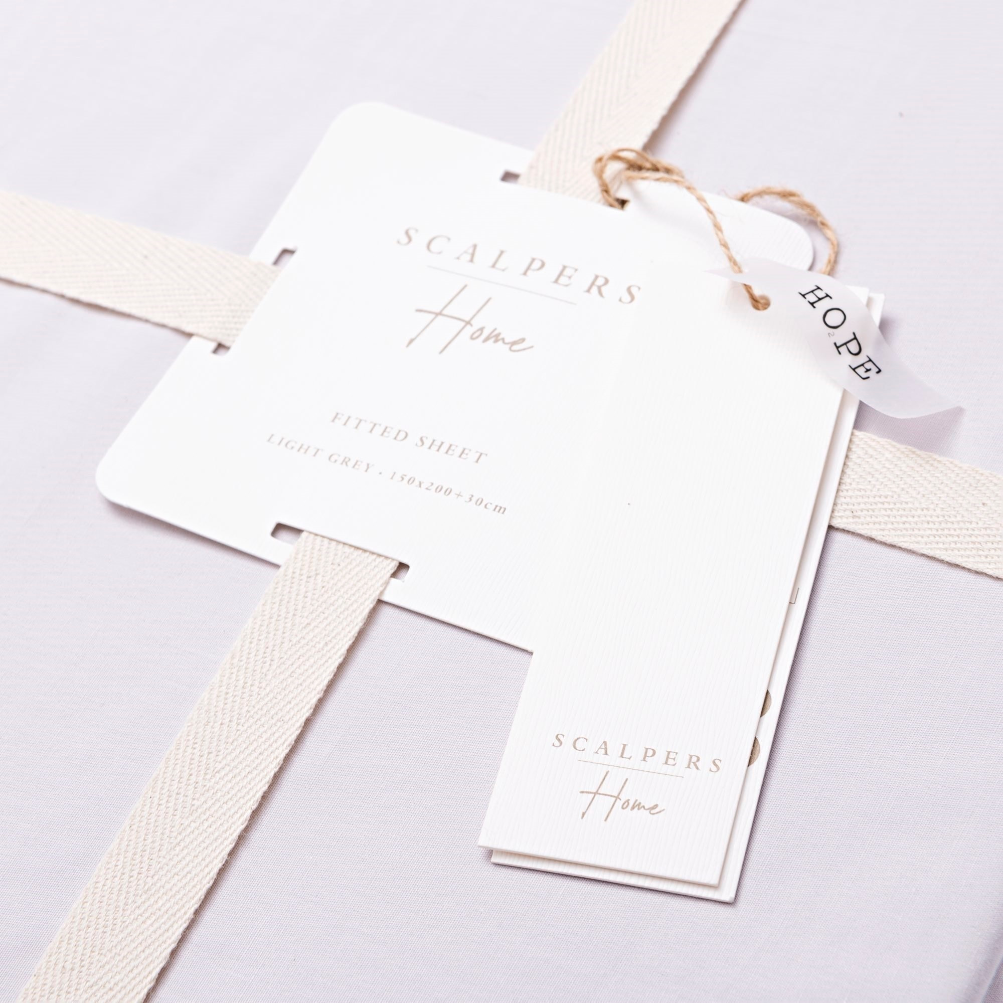 Sábana bajera, 100% algodón, gris claro, scalpers home