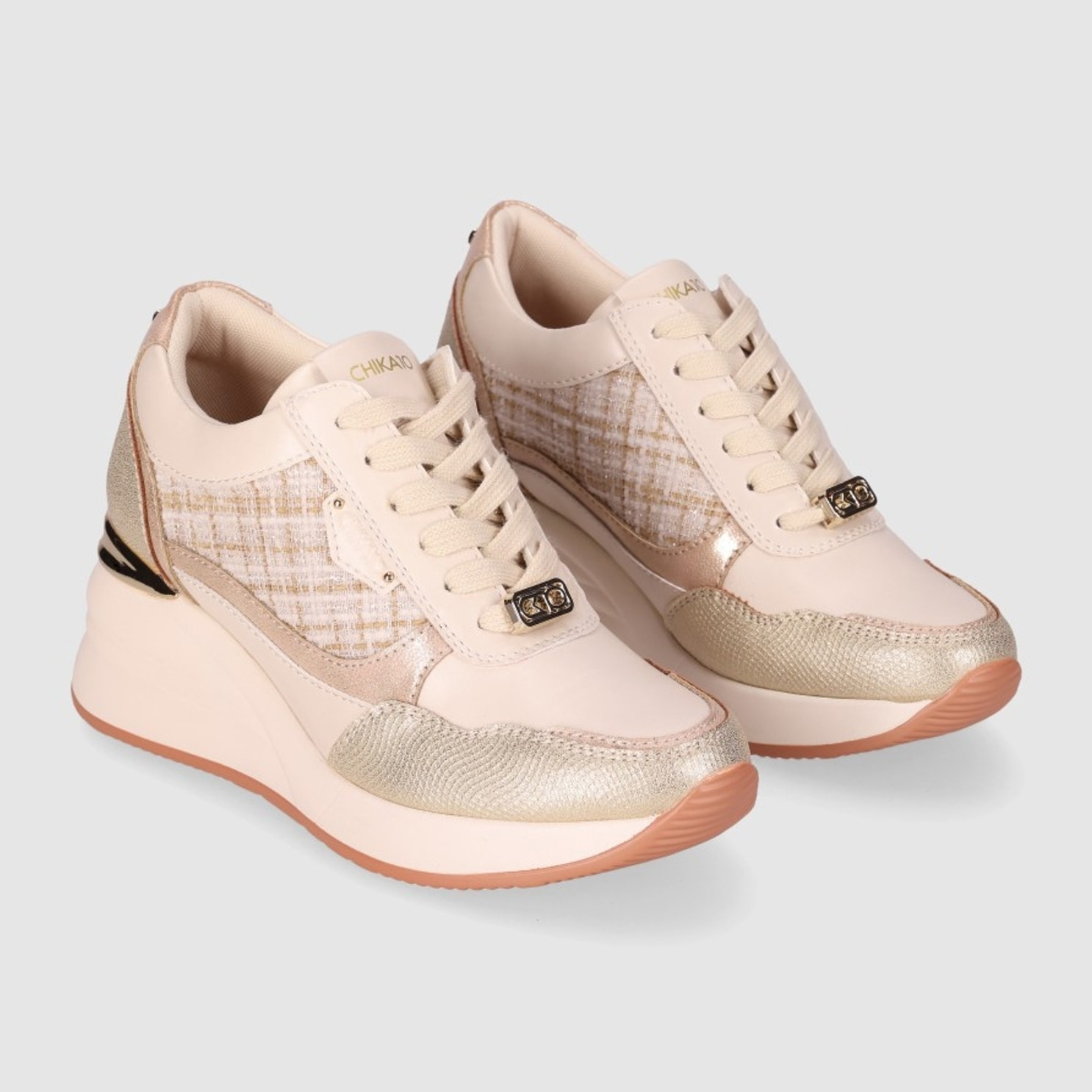 Deportivos - Beig - Tacón: 6 cm