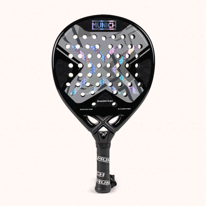 MUNICH SHADOW FLEX Pala de pádel de control avanzado con fibra de carbono 3D y tecnología SHADOW FLEX