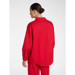Elena Mirò - Camisa larga en gabardina - Rojo