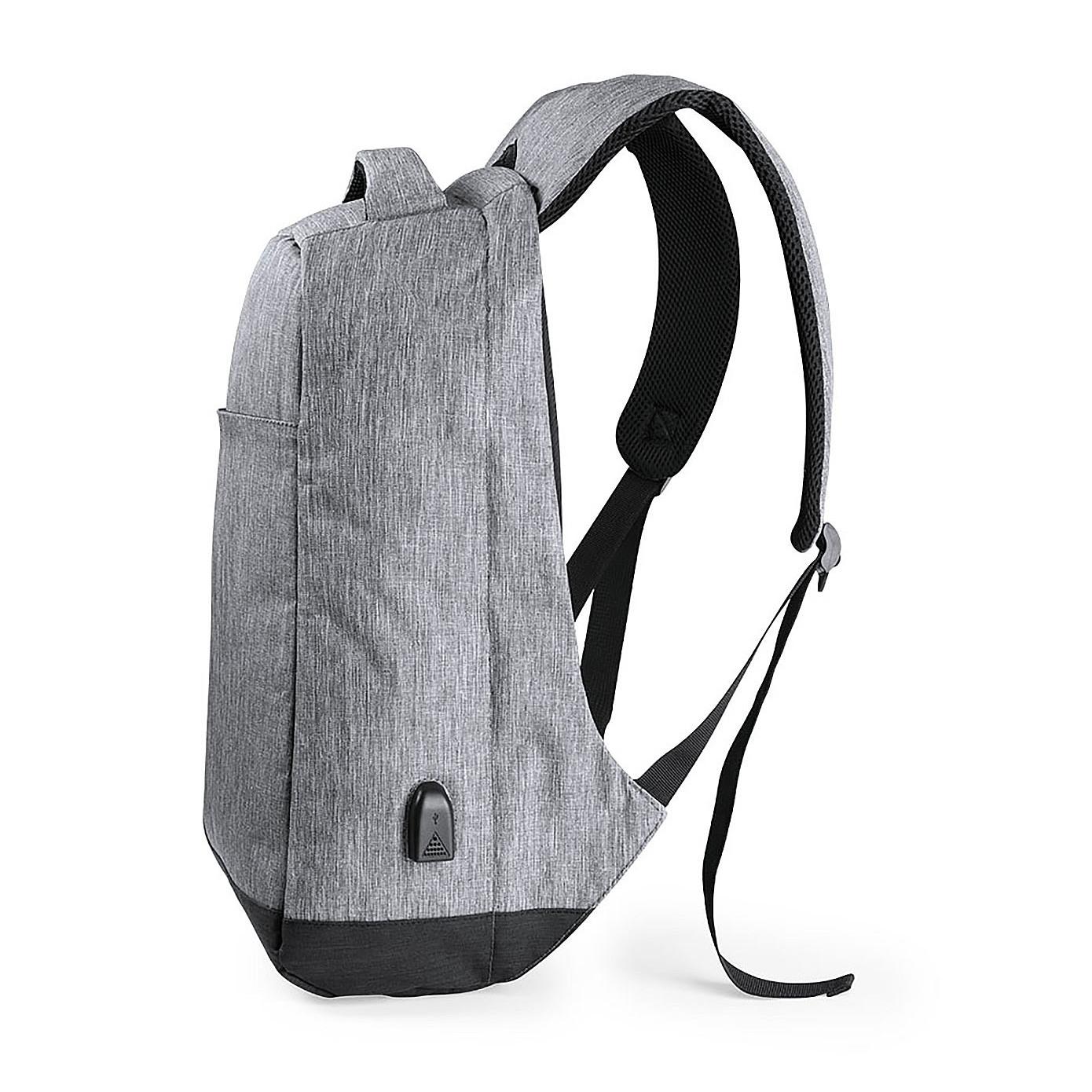 Mochila Antirrobo Conexión USB. Bolsillo Acolchado para Portátil y Tablet. Parte Trasera y Cintas Acolchadas