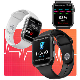 Smartwatch T900 Pro 8 con pantalla de 1,8 HR, monitor cardiaco y de O2 en sangre. Varios modos deportivos, notificaciones de apps.