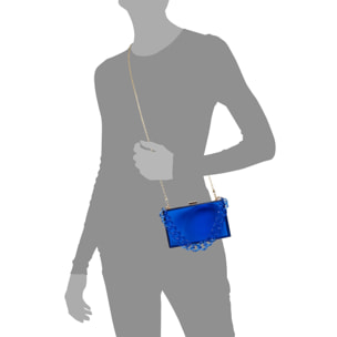 Zavattarello bolso clutch de mano, de metacrilato transparente.