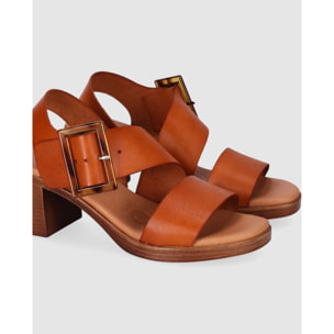 Sandalias de Piel - Cuero - Tacón: 5 cm