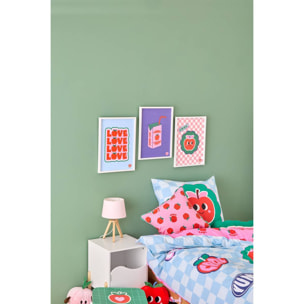 Toile Cha Cha Pop avec Cadre Blanc 31,5x2x41,5 cm