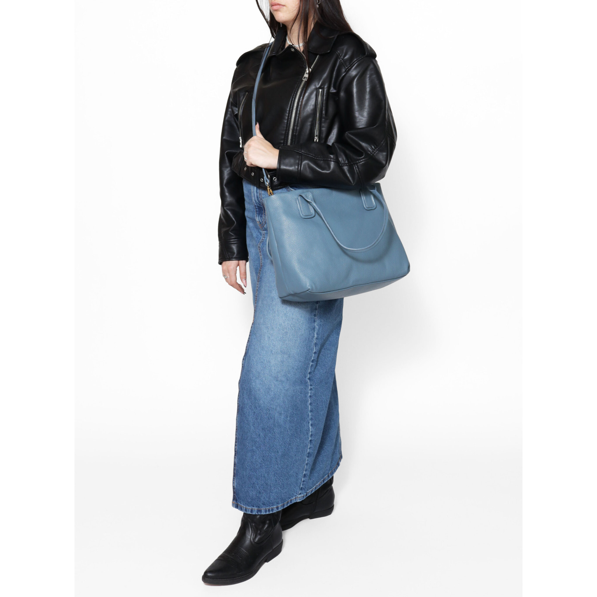 Borsa a spalla da Donna Lorena in Vera Pelle Made in Italy 26x39x13 cm