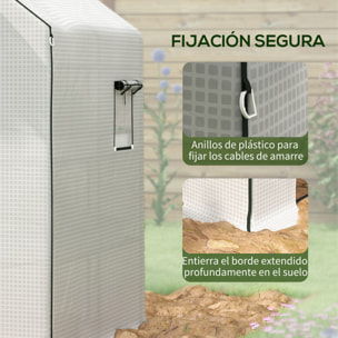 Plástico Invernadero, 140x143x190 cm, Cubierta de Repuesto para Invernadero de Polietileno con Ventana, Puerta Enrollable, Anti-UV, para Huerto, Plantas, Agricultura, Jardín, Blanco