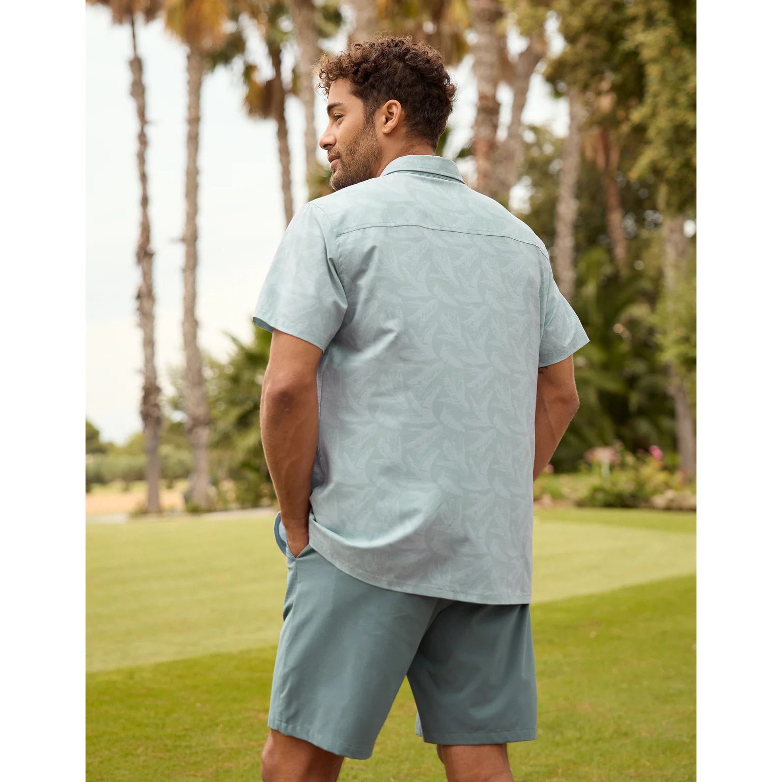 Camisa Manga Corta Gris - Sweetpalm