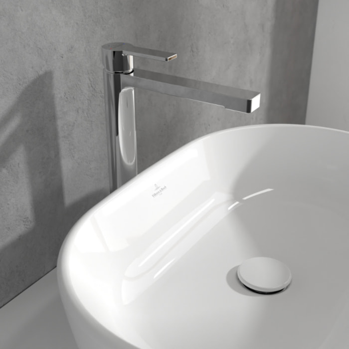Mitigeur lavabo surélevé Architectura avec vidage Push Open chrome